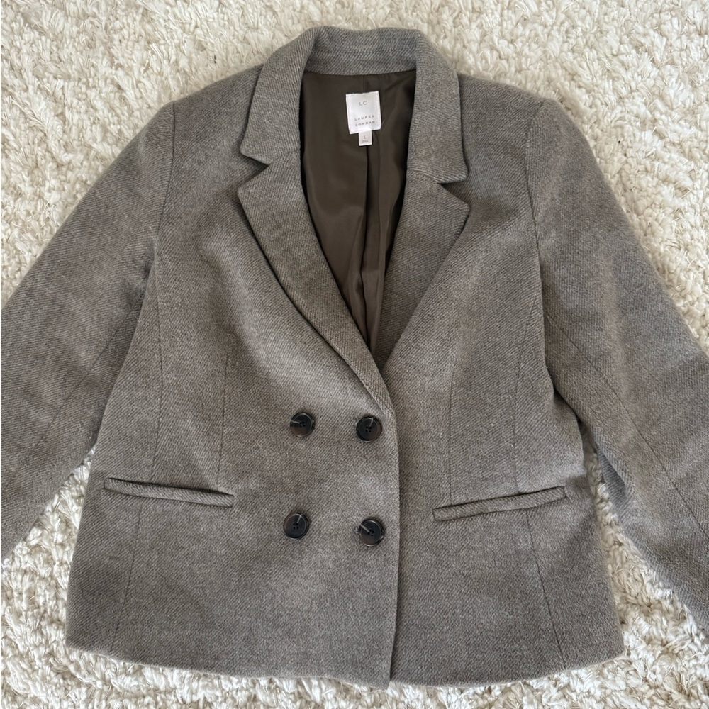 Gray Double-Breasted Women's Blazer